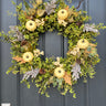 Harvest Moon Wreath with Fall Eucalyptus and Cream Pumpkins - TwoInspireYou