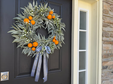 Summer Orange and Bayleaf Wreath - TwoInspireYou