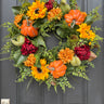 Autumn Abundance Pumpkin and Gourd Wreath - TwoInspireYou