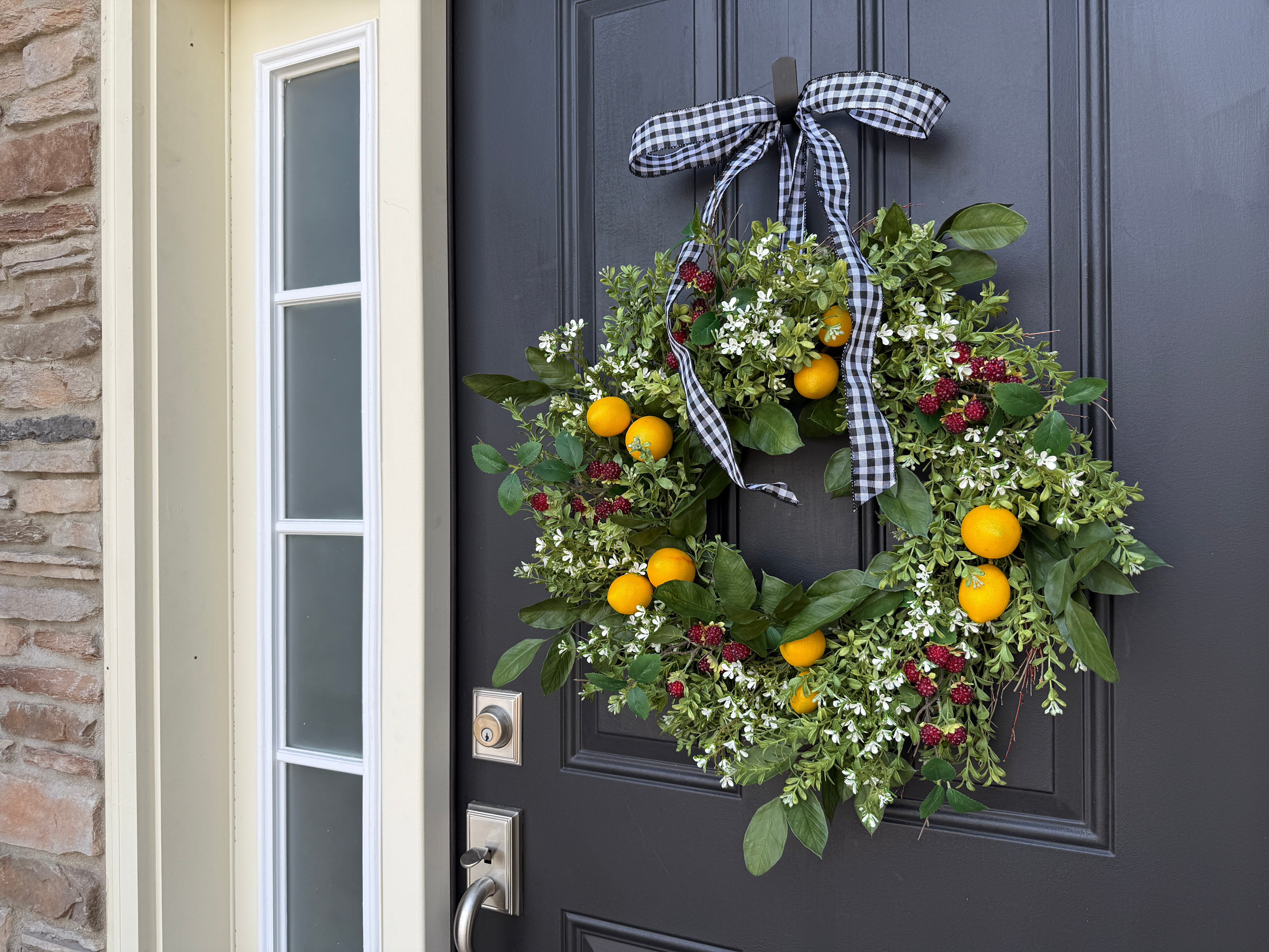 Raspberry and Lemon Wreath