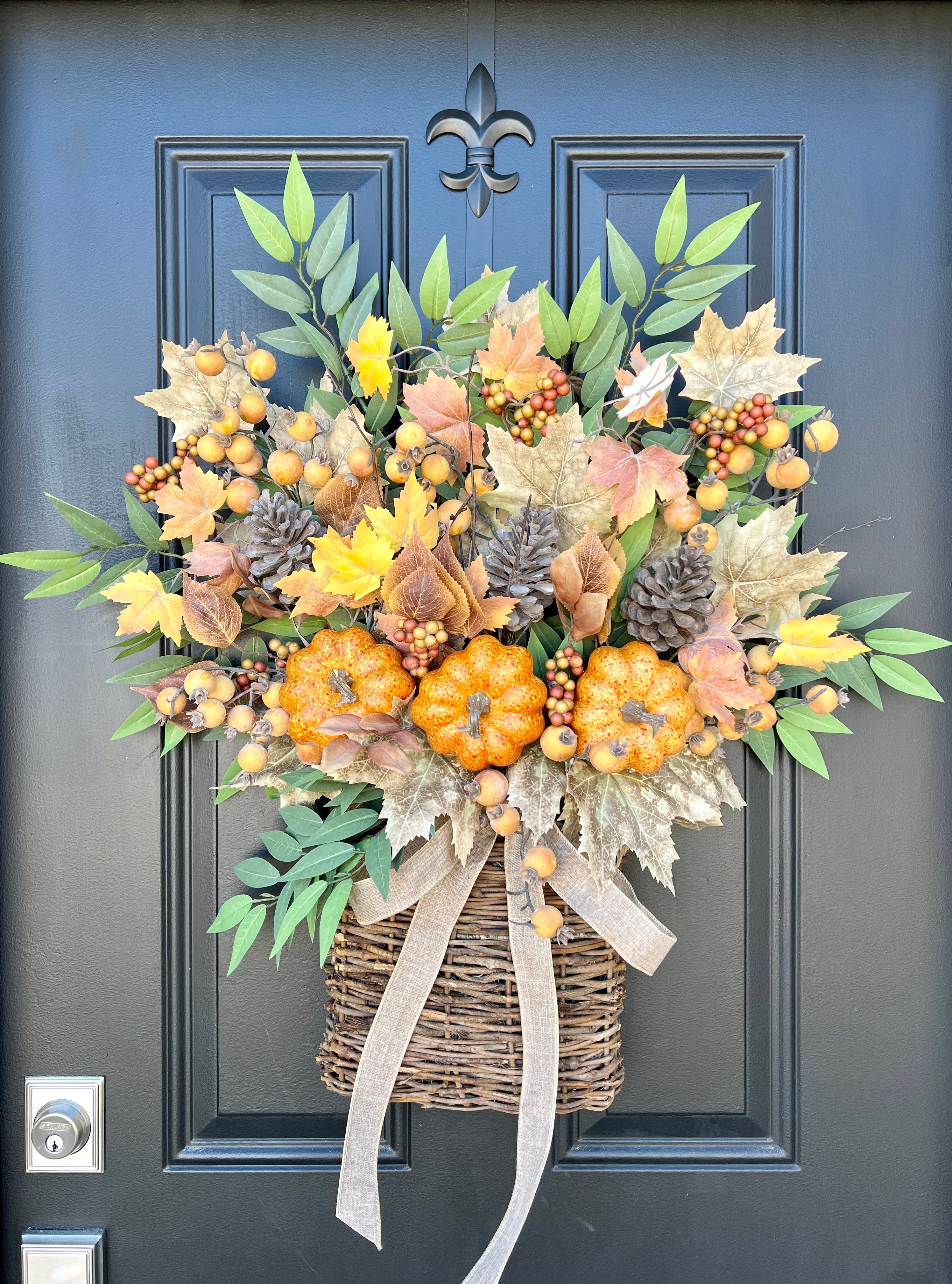 Harvest in the Heartland Basket Wreath