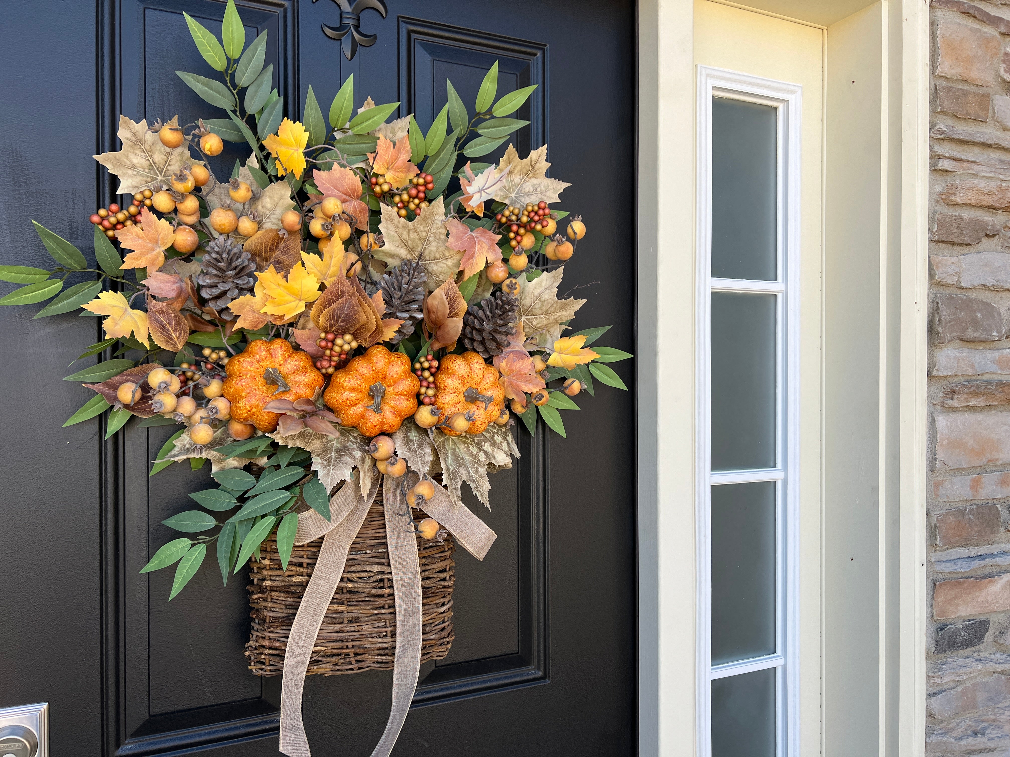 Harvest in the Heartland Basket Wreath