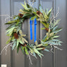 Evergreen Elegance Wreath with Custom Velvet Ribbon - TwoInspireYou