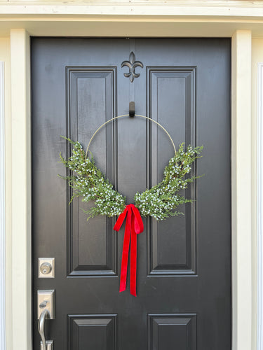 Winter Greenery Hoop Wreath - TwoInspireYou