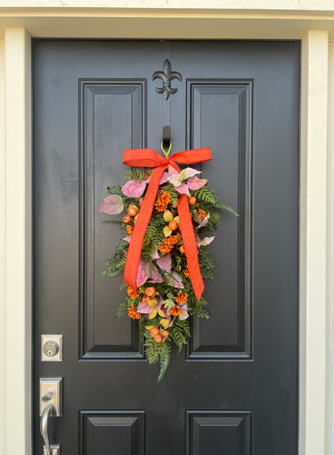 Soft Sunrise Autumn Cascade Swag Wreath - TwoInspireYou