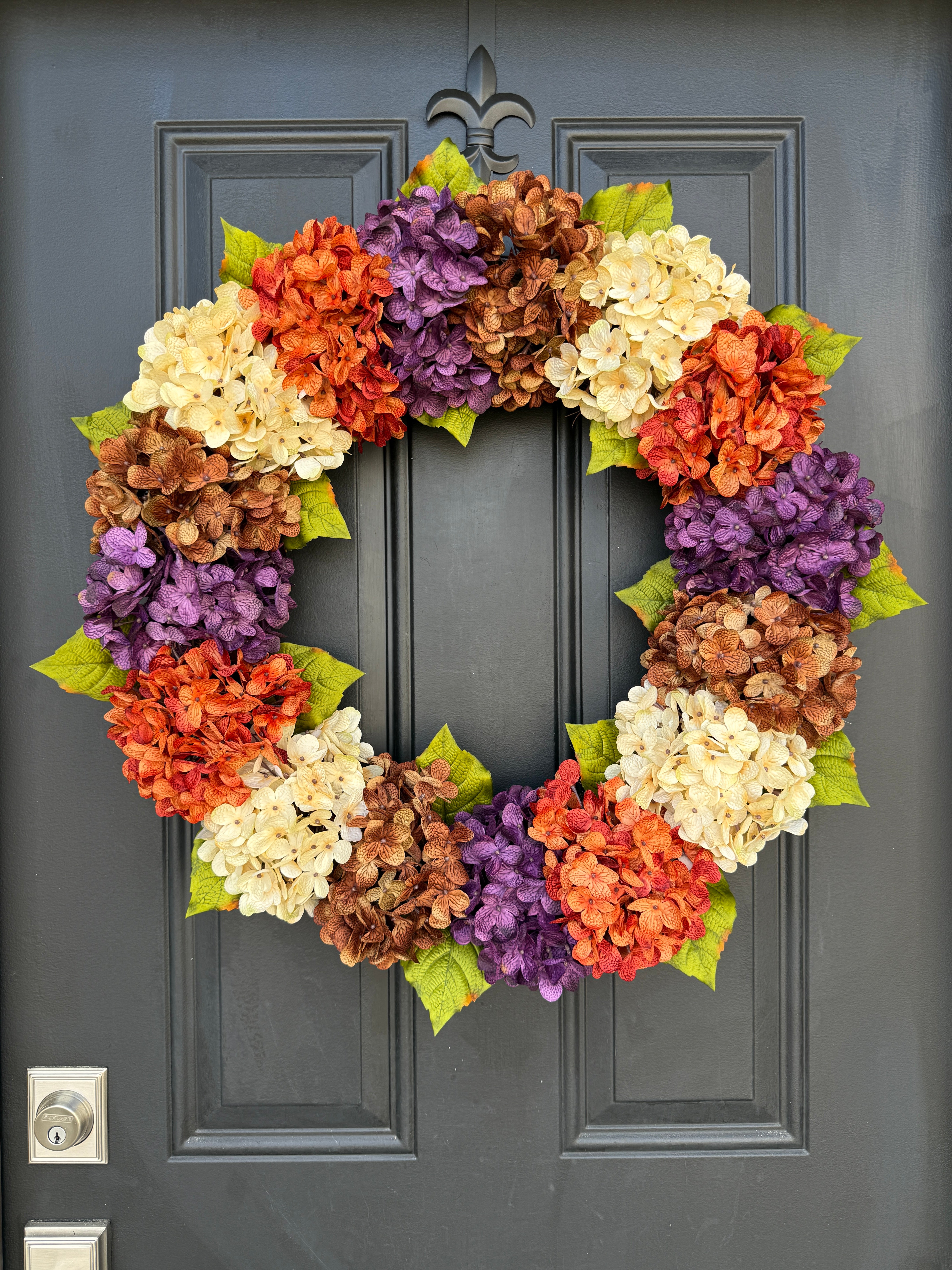 Large Fall Hydrangea Wreath