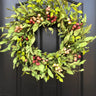 Year Round Boxwood Wreath - Lush Boxwood and Crabapple - TwoInspireYou