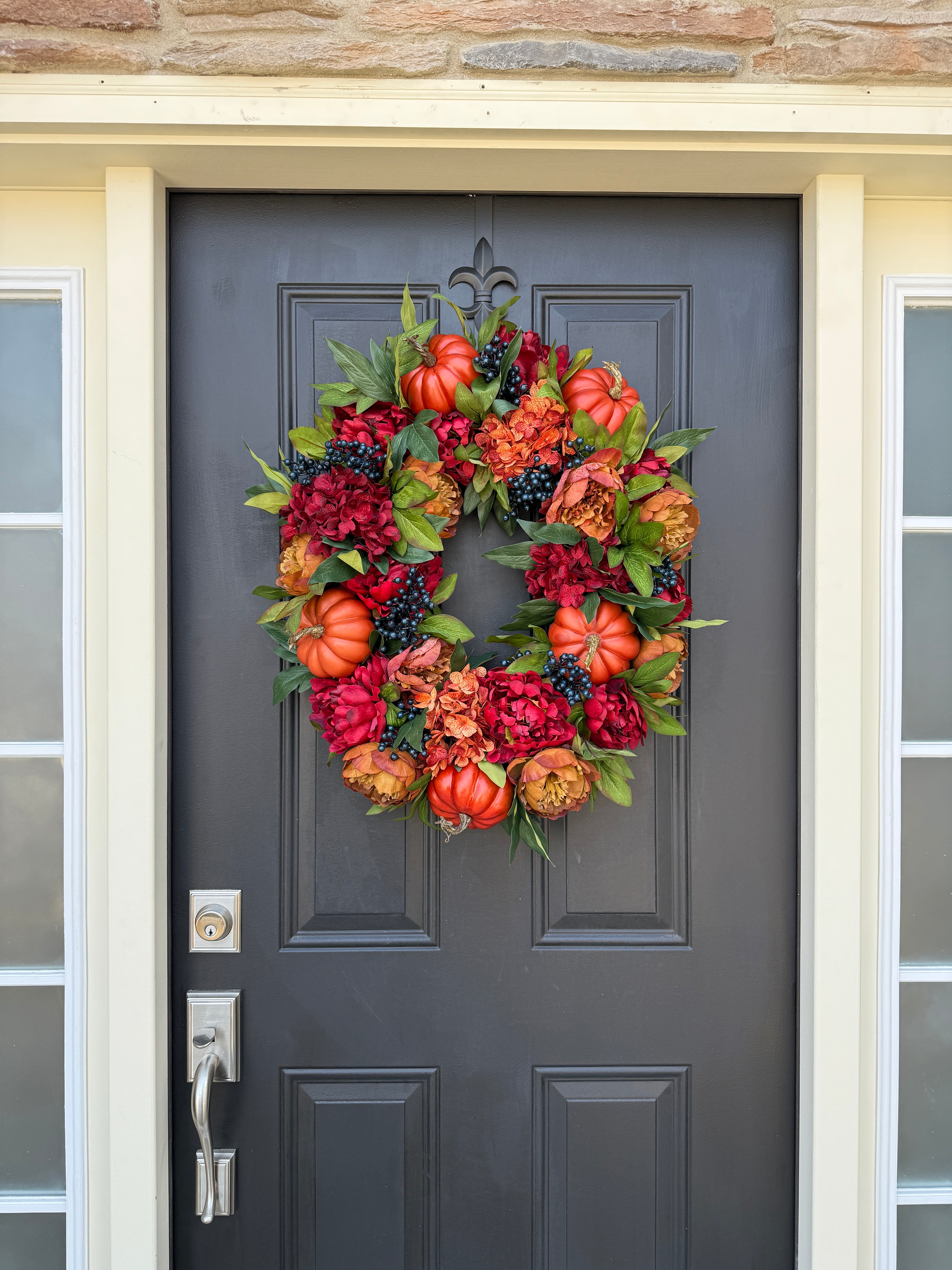 Oval Bountiful Harvest Wreath for Thanksgiving - TwoInspireYou
