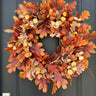 Bold Autumn Oak Leaf Wreath with Berries, Pinecones & Pods - TwoInspireYou