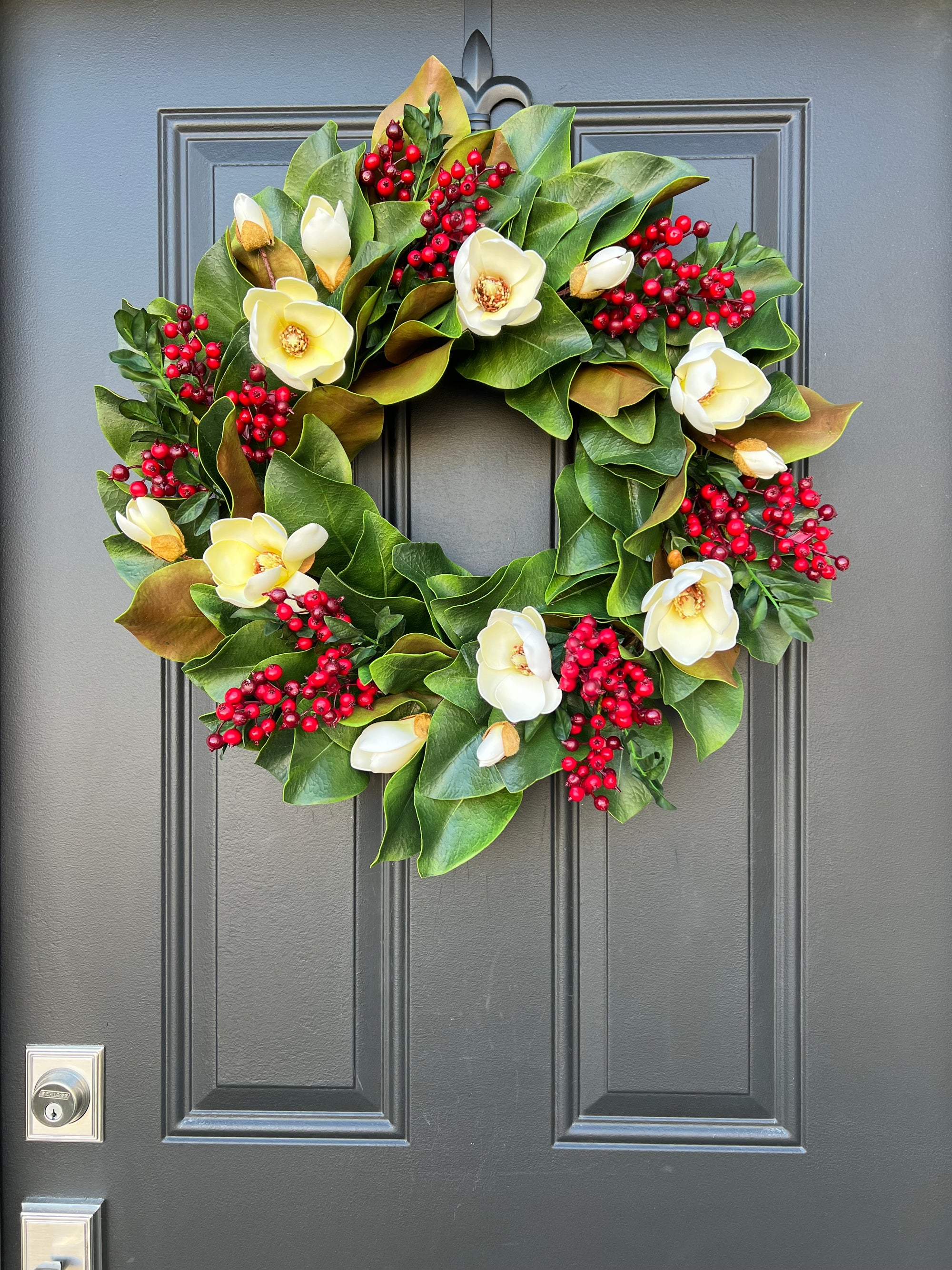Magnolia Leaves Wreath for the Holidays and Everyday