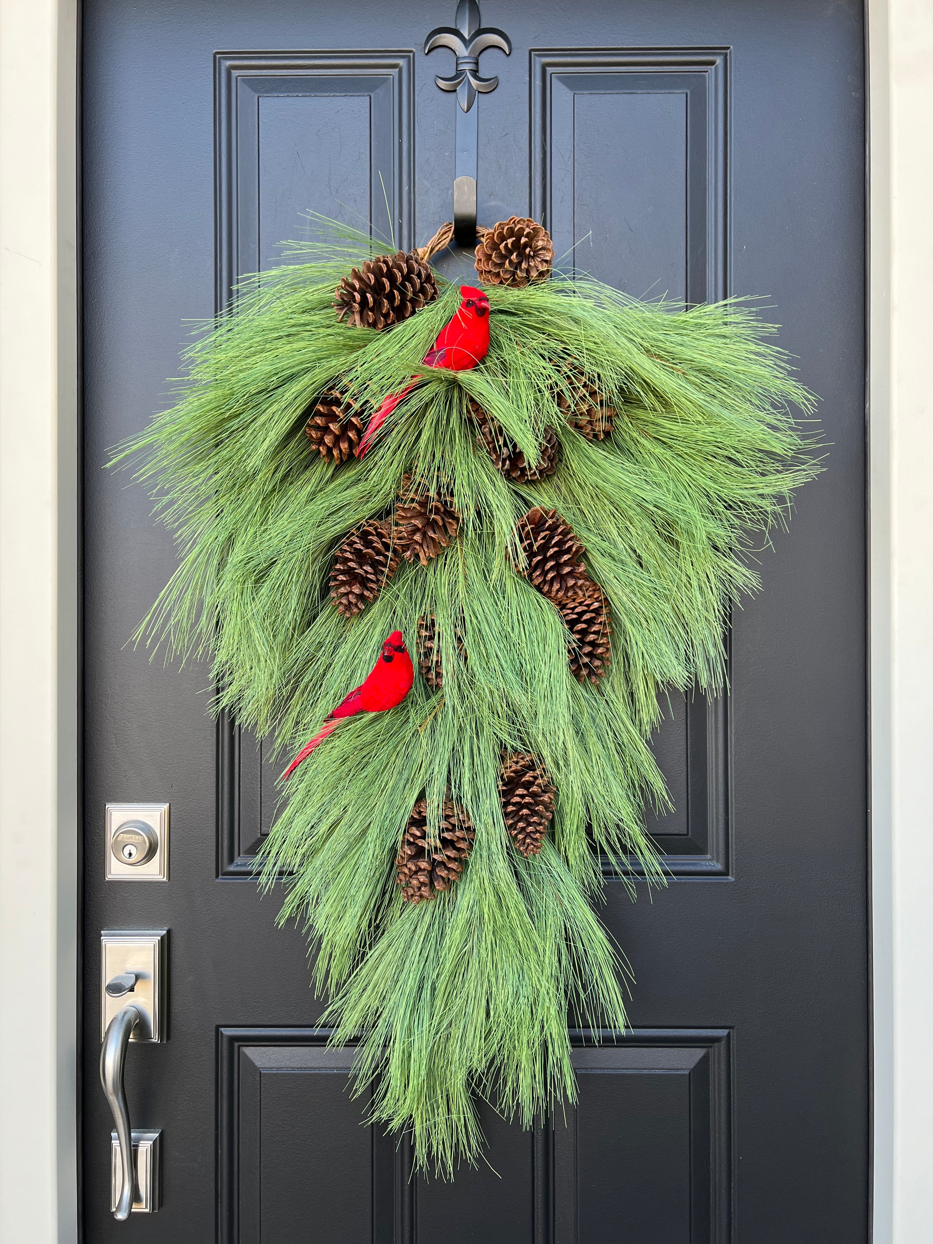 Over The River And Through The Woods Christmas Teardrop Wreath