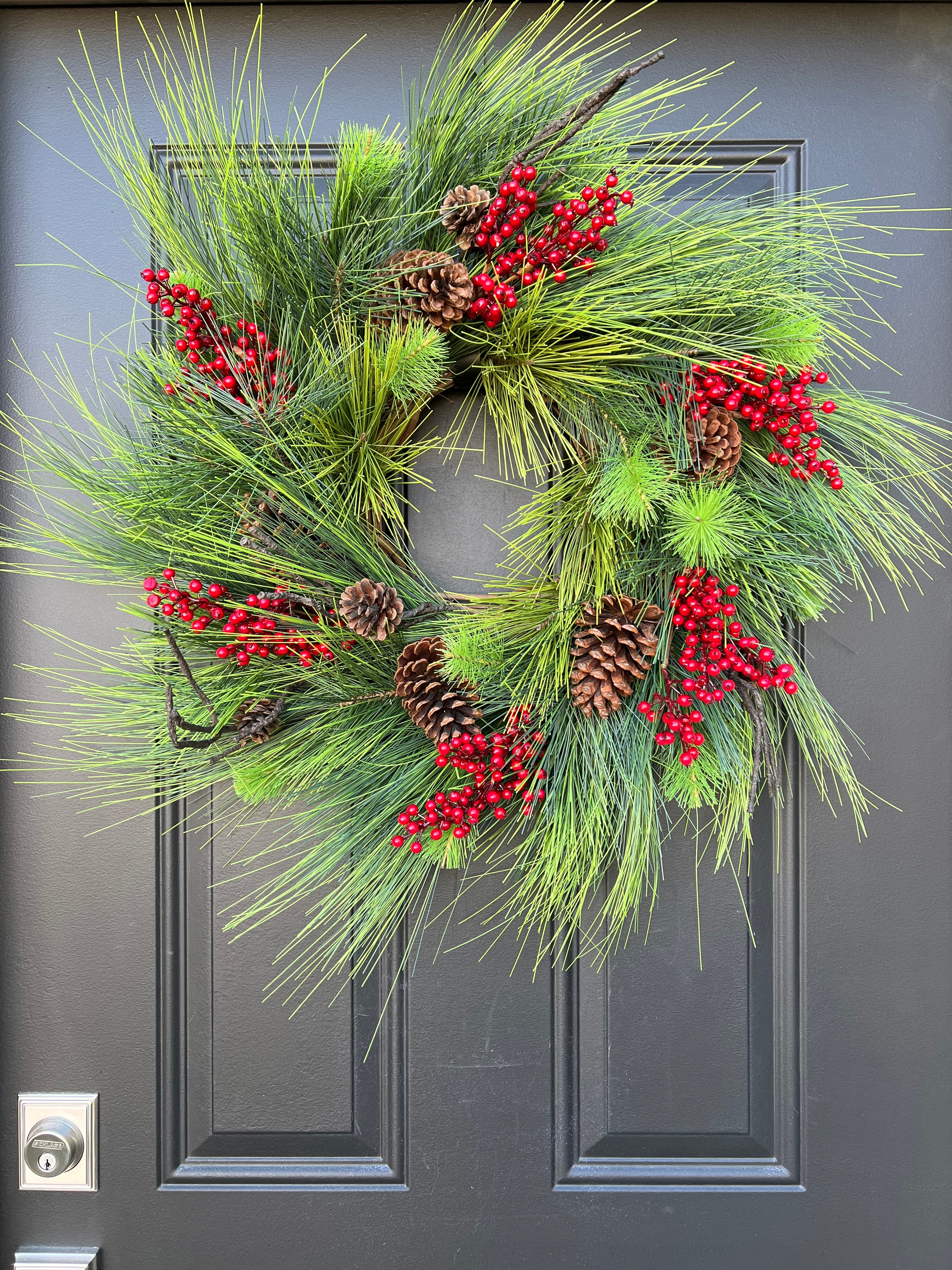 Holiday Pinecone Wreath