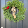 Cedar and Juniper Wreath with Decorative Gold Hanging Bells - TwoInspireYou