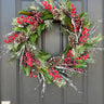 Classic Christmas Wreath with Magnolia and Berries - TwoInspireYou