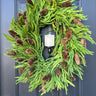 Tropical Christmas Wreath with Flickering Candle - TwoInspireYou