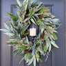 A Christmas Gathering Winter Wreath with Flickering Candle - TwoInspireYou