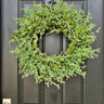 Cedar & Juniper Berry Wreath | Realistic Greenery for Holiday Season | - TwoInspireYou