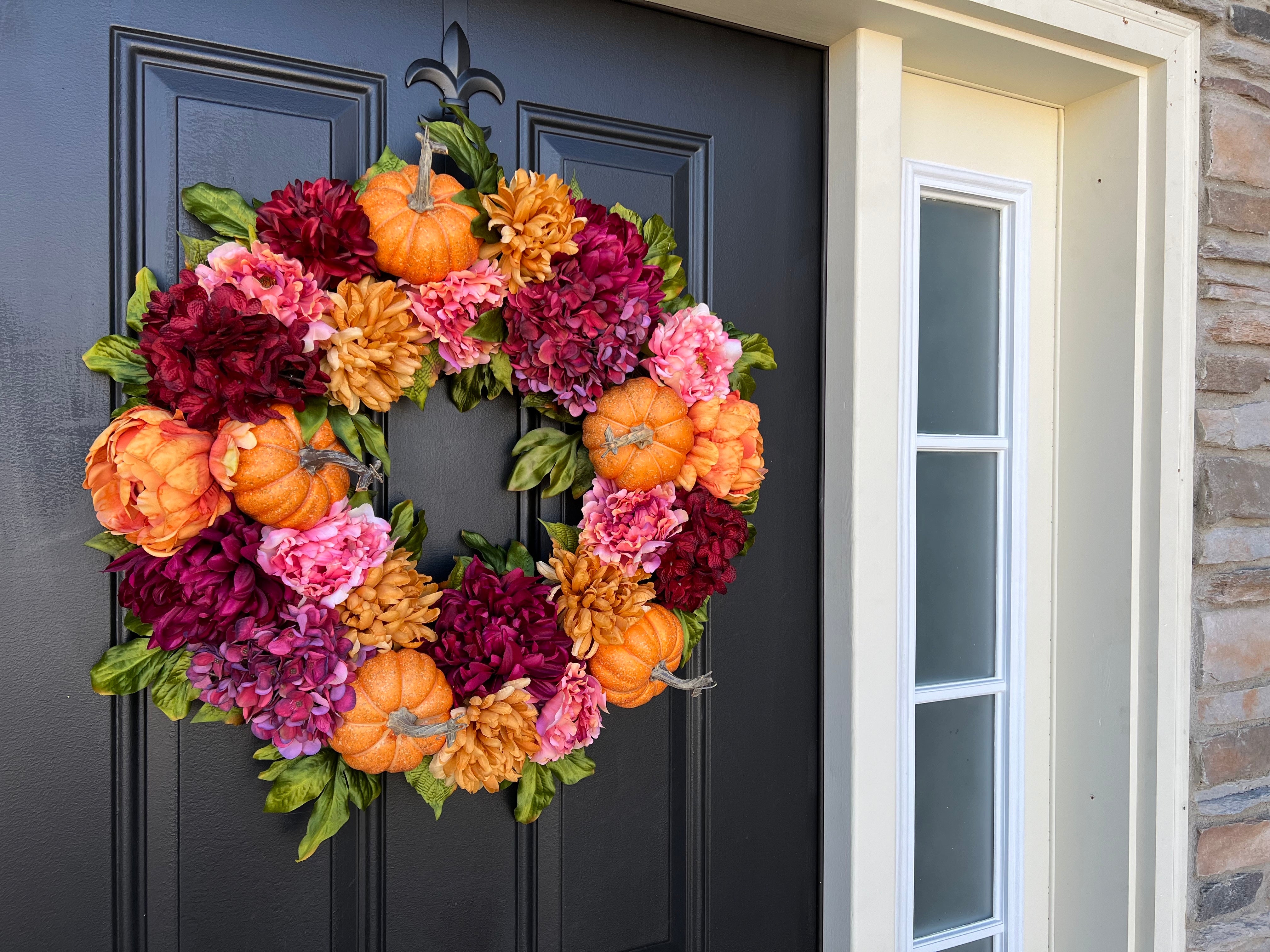 Pick of the Patch Pumpkin Peony Wreath