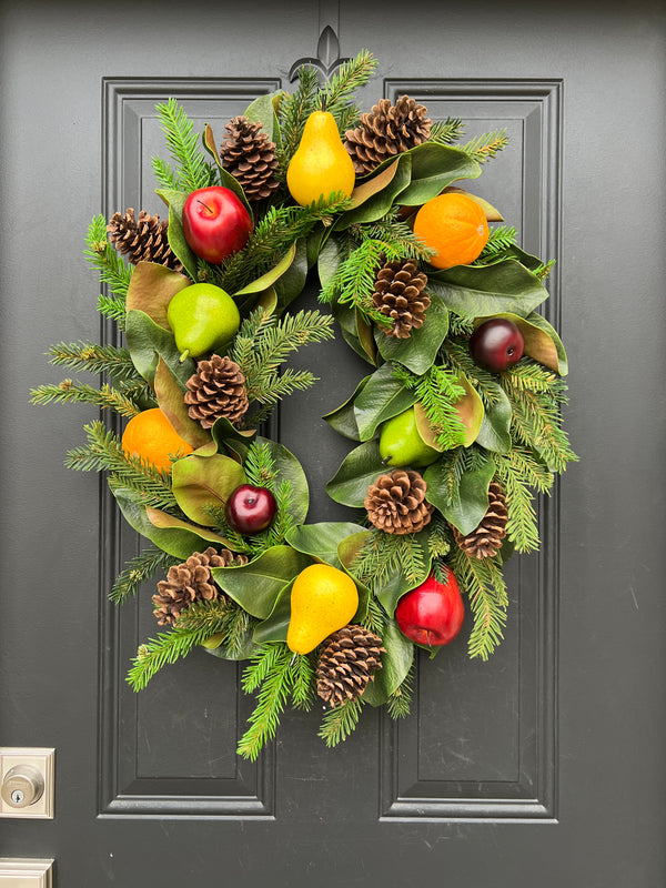 Colonial Faux Fruit Wreath