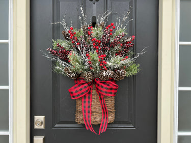 Let it Snow Front Door Christmas Basket - TwoInspireYou