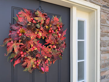 Red Maple Leaf Harvest Wreath