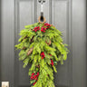 Natural Touch Pine Teardrop Wreath with Red Berries - TwoInspireYou