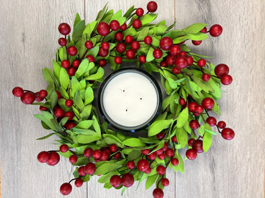 Mini Boxwood Christmas Window Wreath - TwoInspireYou