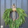 Norfolk Pine Decorative Wreath for Front Door - TwoInspireYou