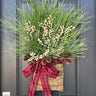 Winter White Berry Christmas Basket Wreath - TwoInspireYou