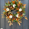 Pumpkin & Pinecone Fall Wreath – Rustic Autumn Decor - TwoInspireYou