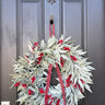 Frosted Bay Leaf and Berry Christmas Wreath - TwoInspireYou