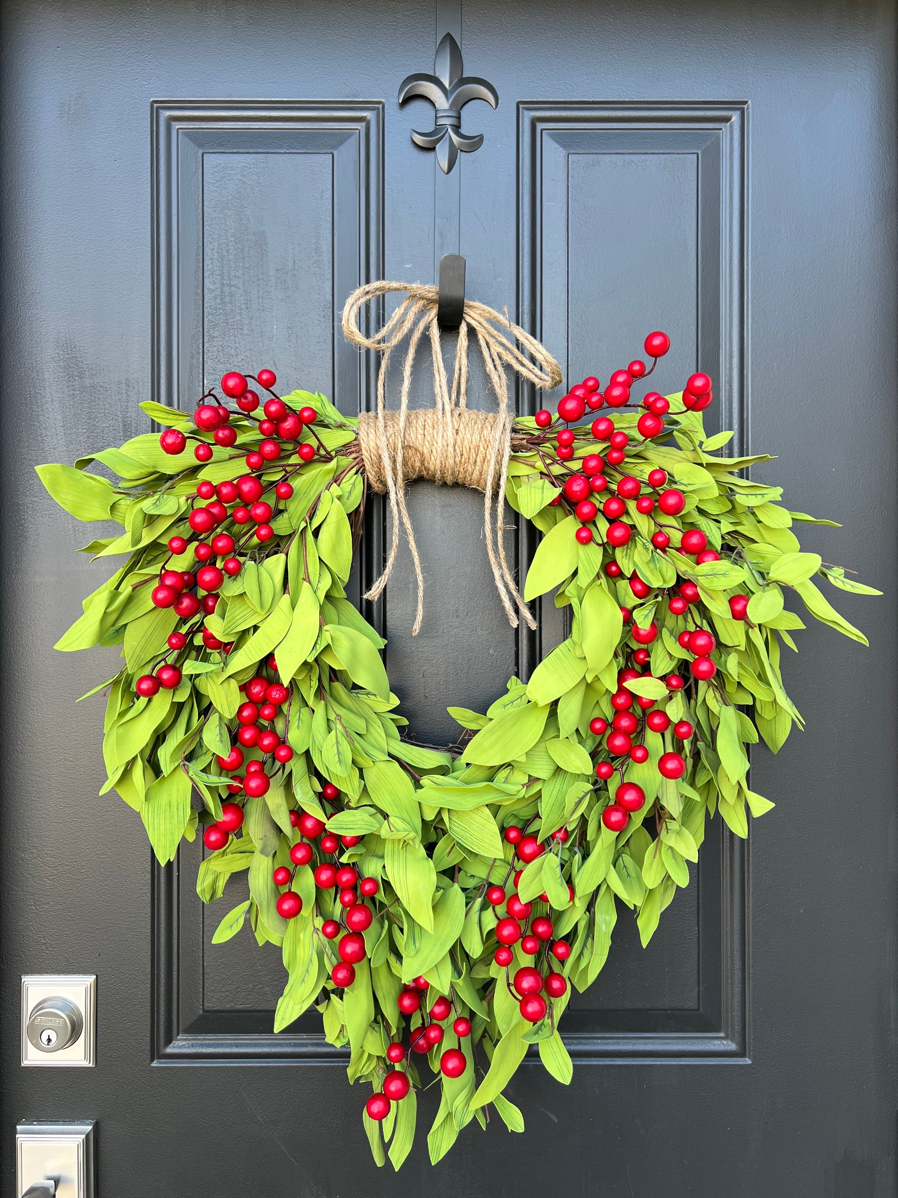 Heart of Holly Christmas Wreath