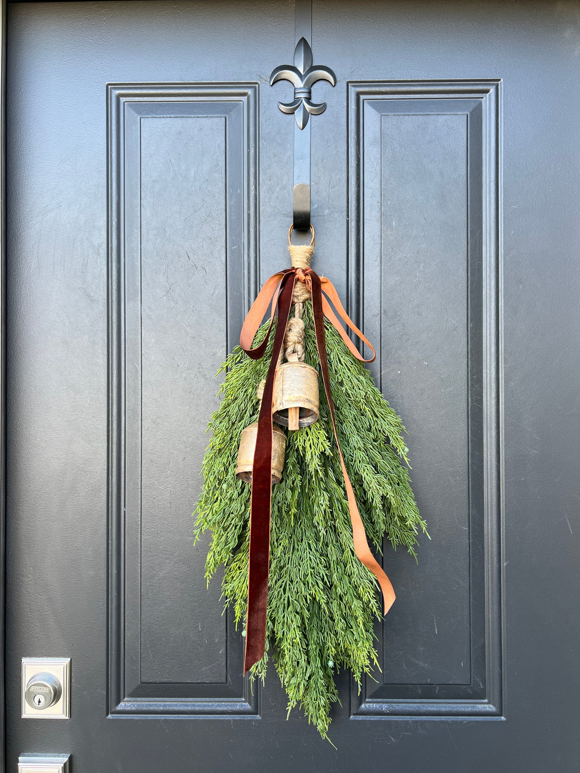Christmas Juniper Swag Door Wreath - Ready to Ship