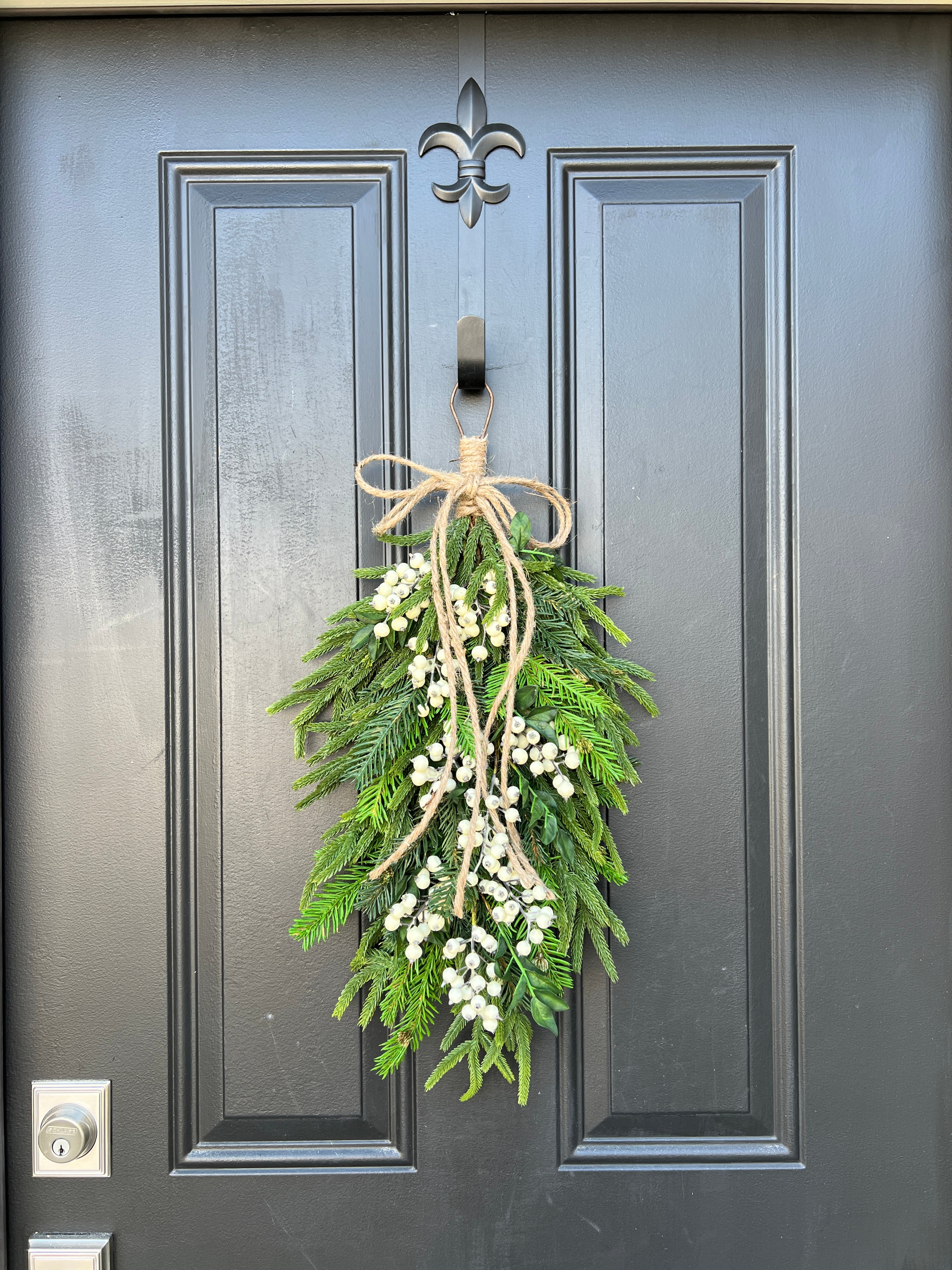 Norfolk Pine Cascade Door Swag for Christmas