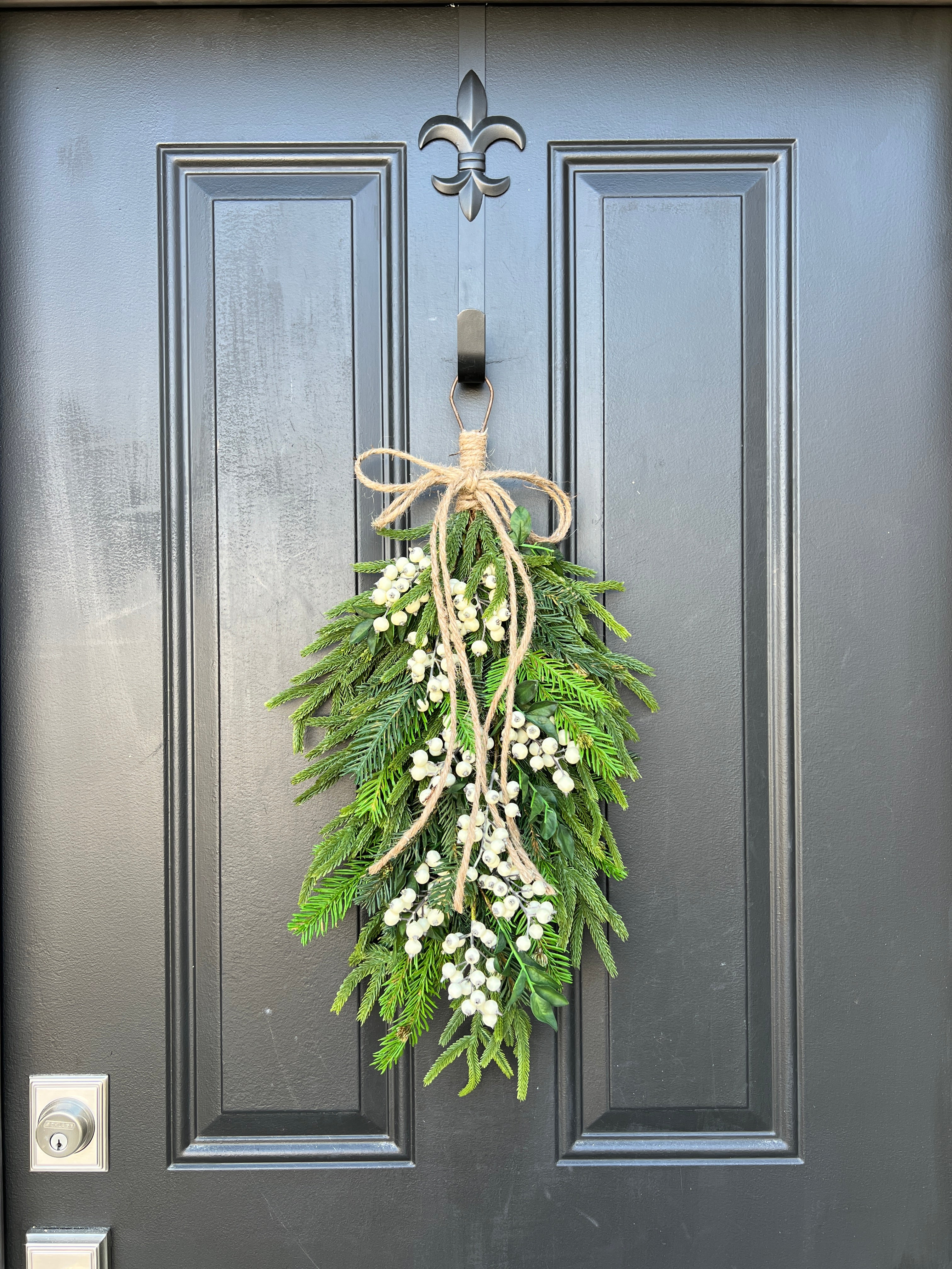 Norfolk Pine Cascade Door Swag for Christmas