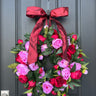 Red and Pink Peony Wreath - TwoInspireYou
