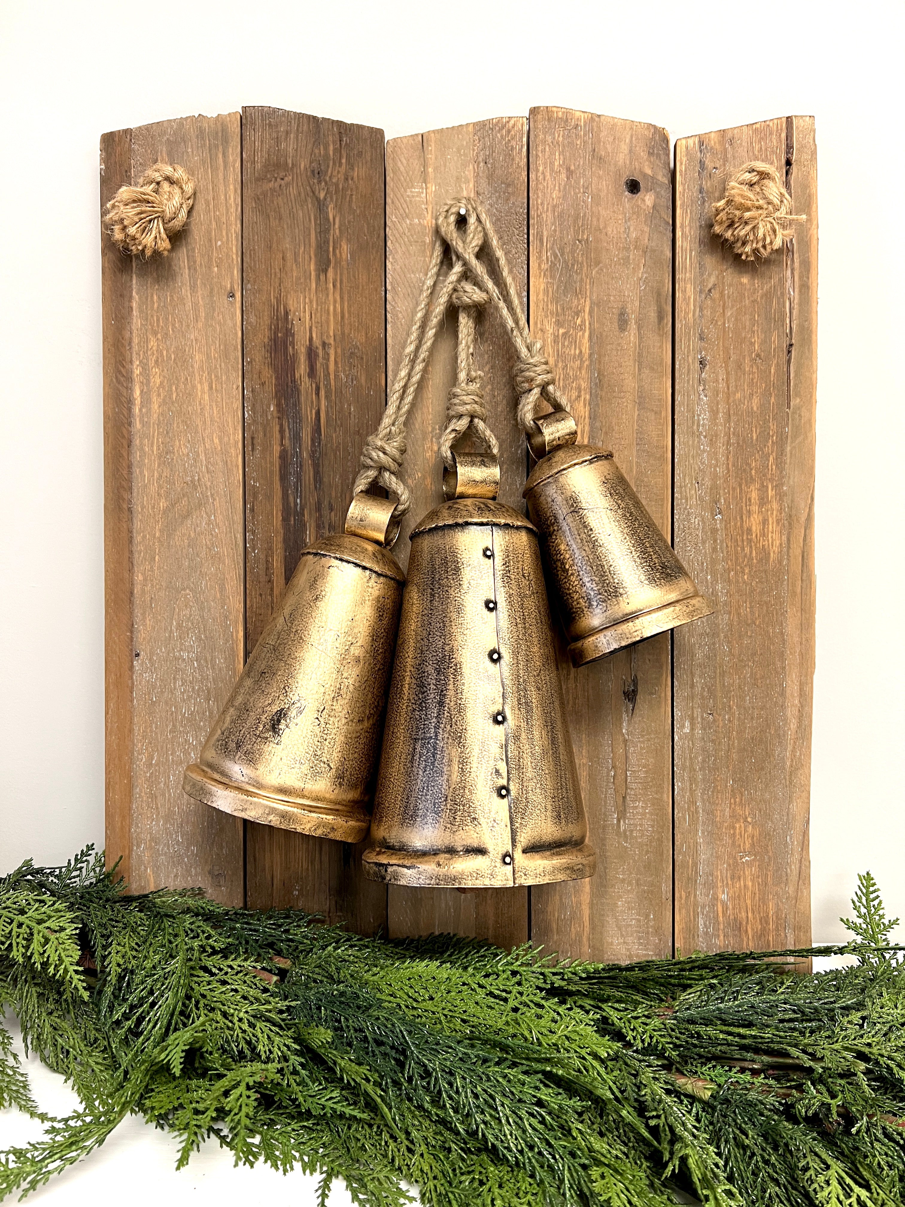 Flared Gold Bells for Christmas Decor