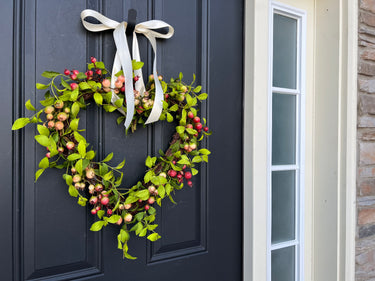 Valentine's Day Crabapple Heart Wreath - TwoInspireYou