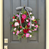 Red and Pink Peony Wreath - TwoInspireYou