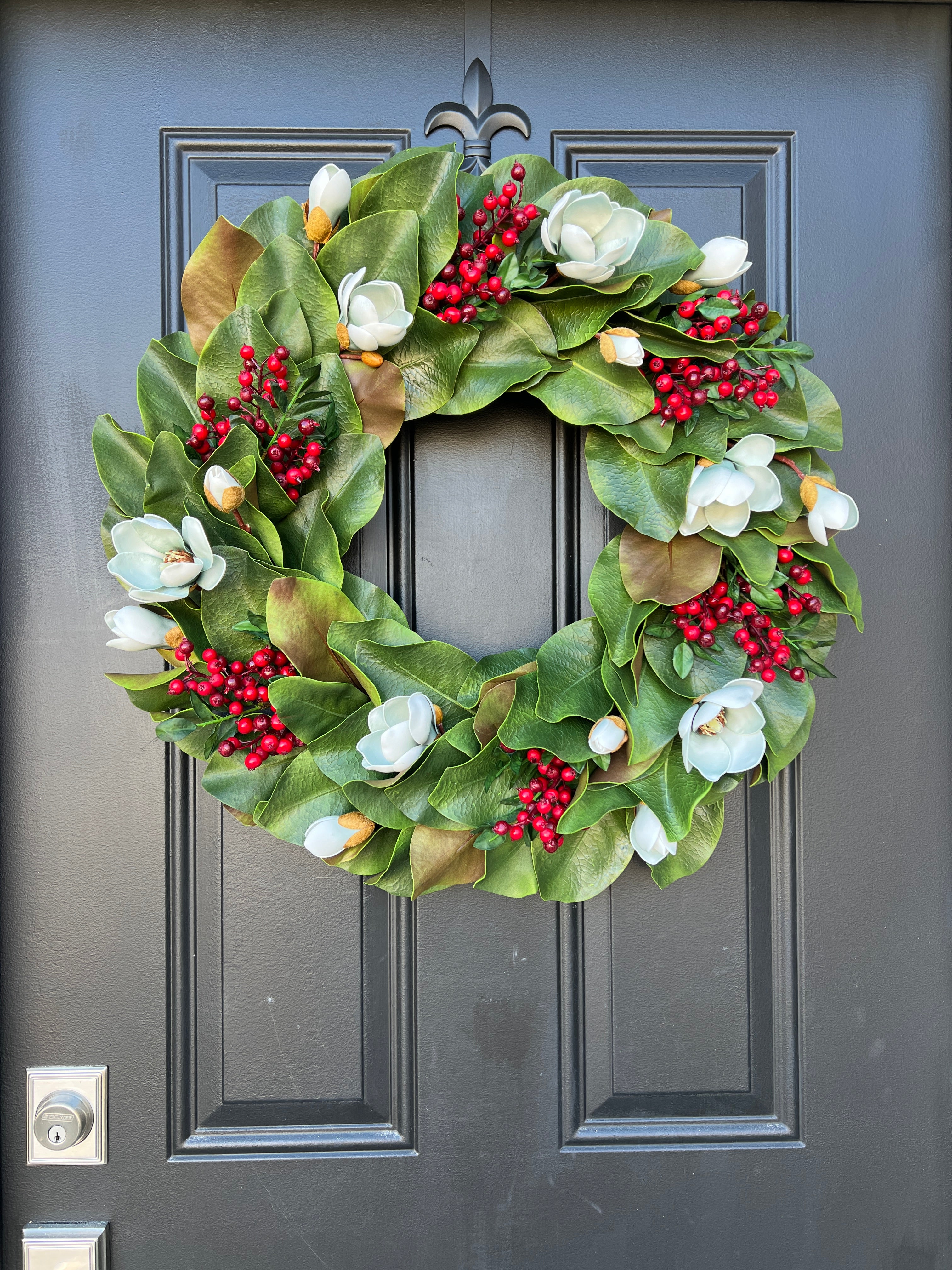 Magnolia and Berry Christmas Wreath