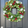 Lux Magnolia and Berry Christmas Wreath - TwoInspireYou