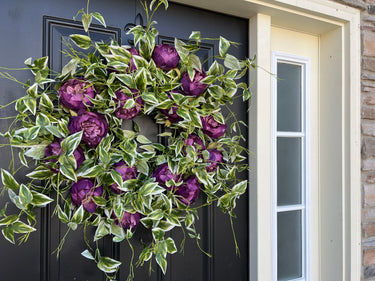 Purple Peony Wreath - TwoInspireYou