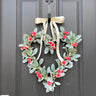 Sweetheart Valentine Heart Decor - Lamb's Ear and Rose Heart Wreath - TwoInspireYou