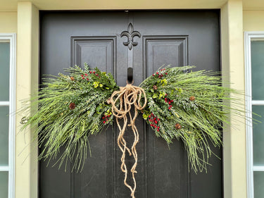 Evergreen Angel Wings Swag Wreath - TwoInspireYou
