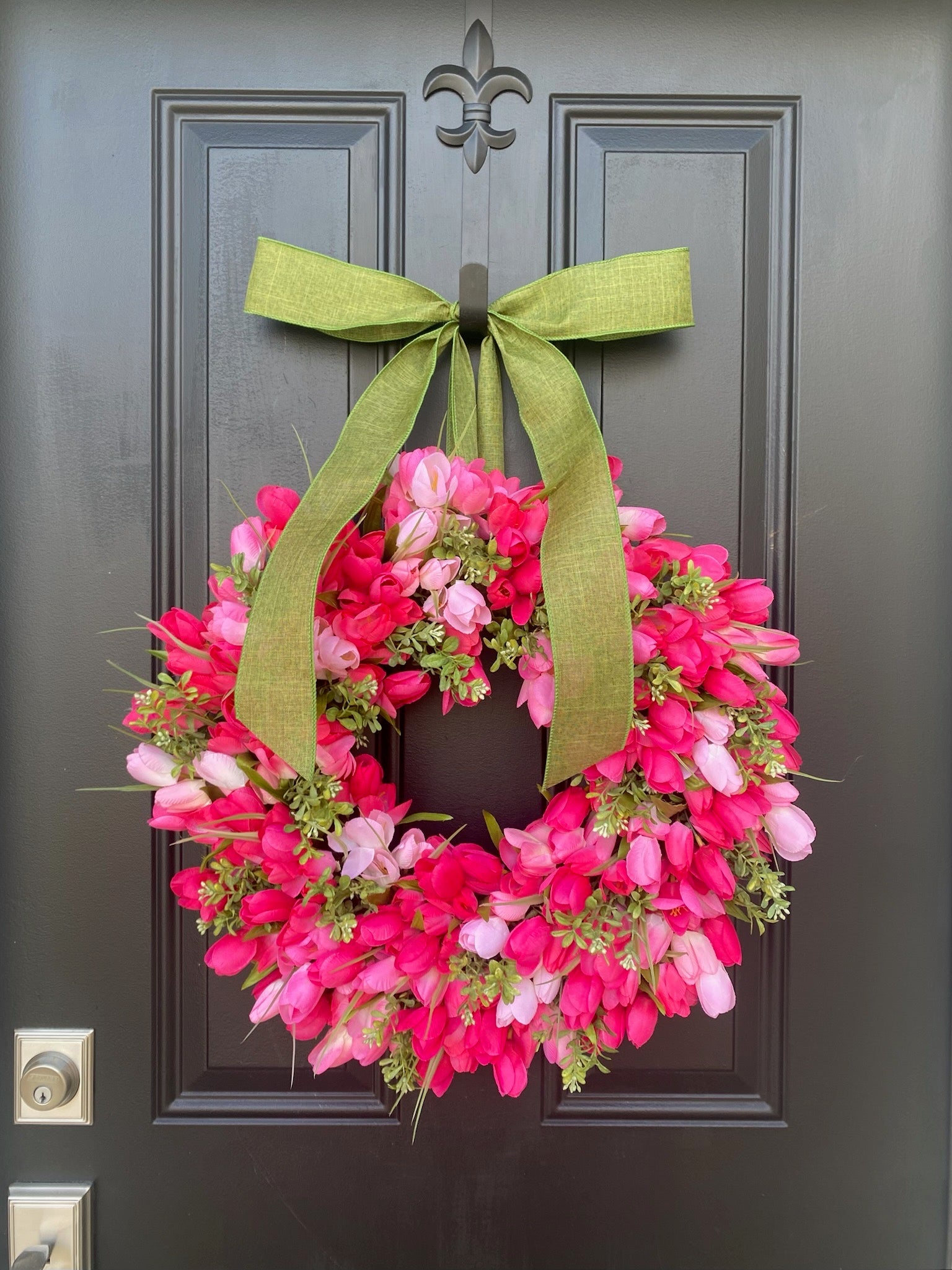 Spring Wreaths for Front Door  Outdoor Spring Wreath - TwoInspireYou