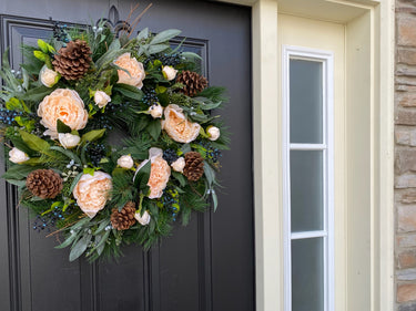 Blue Christmas Winter Wreath - TwoInspireYou