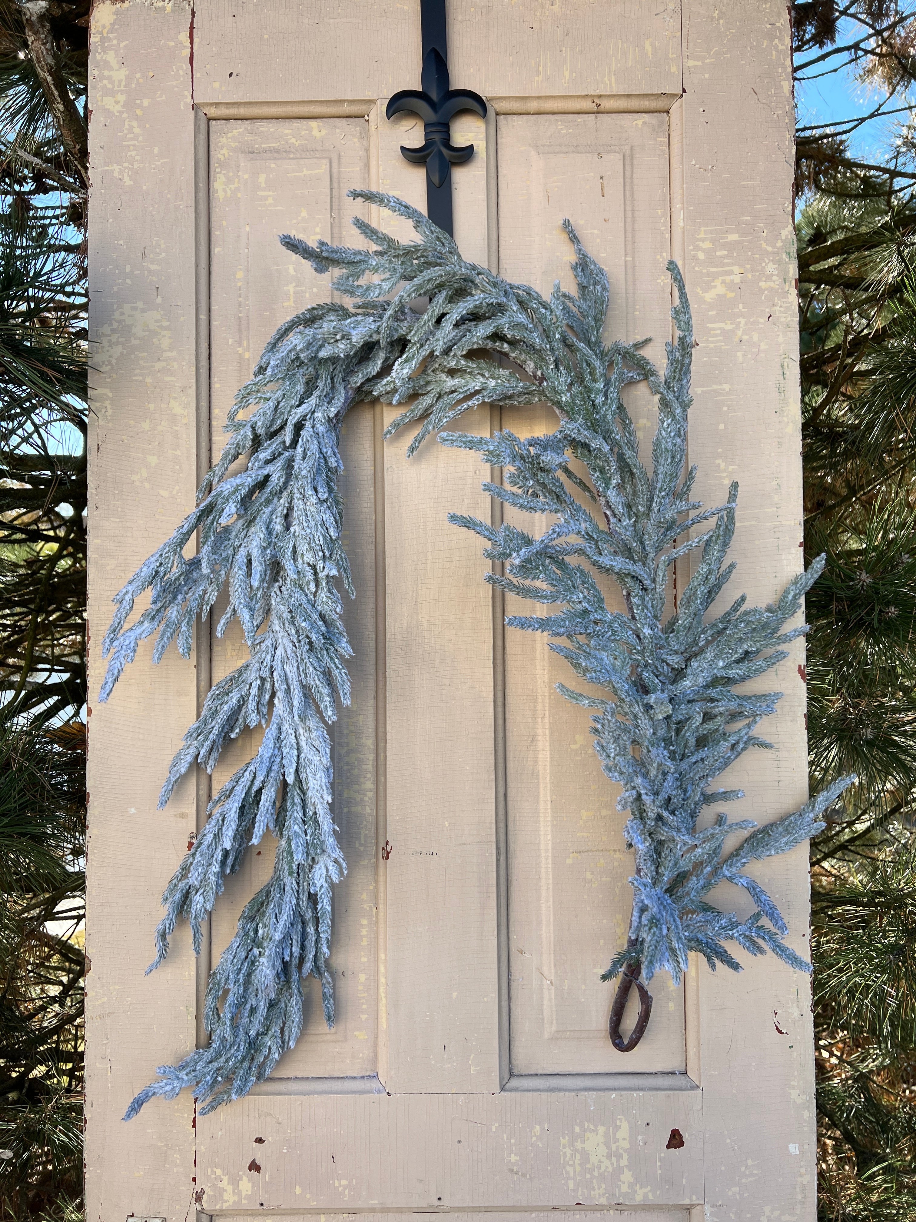 Flocked Norfolk Pine Garland