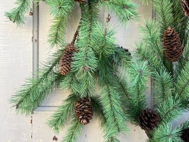 Classic Pine Garland with Pinecones – Realistic Holiday & Winter Greenery - TwoInspireYou