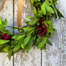 Mini Boxwood Window Wreath for Christmas - TwoInspireYou