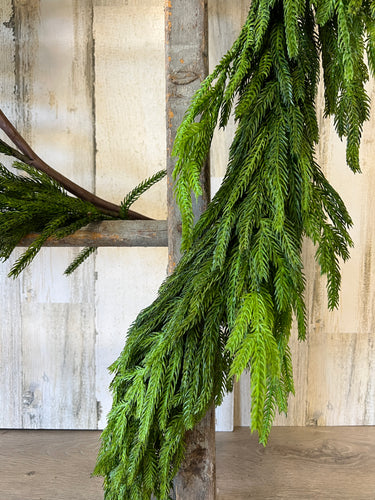 Norfolk Pine Garland Natural Touch Winter Greenery - TwoInspireYou